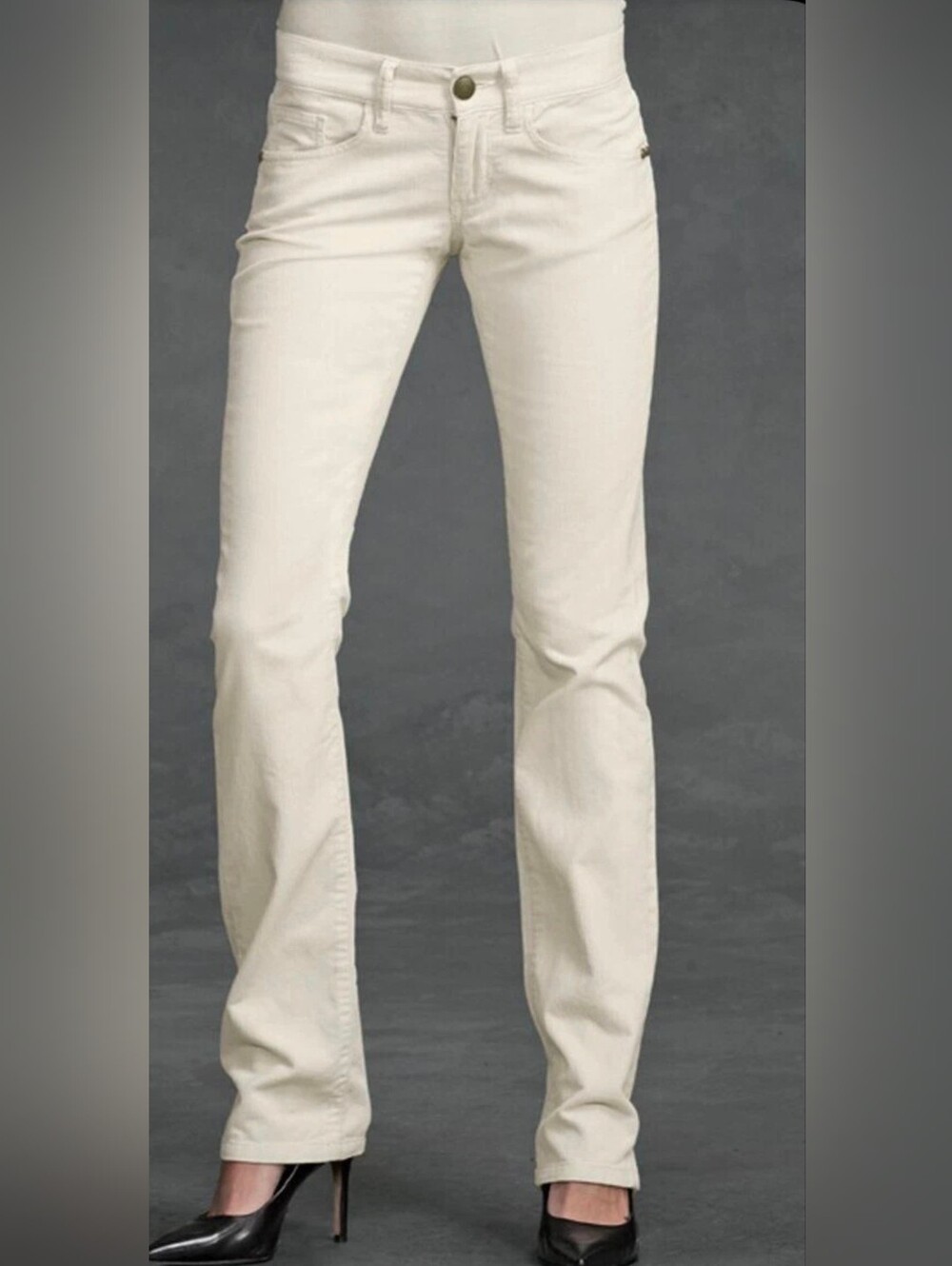 CAbi Brando Corduroy Pants Style #148 Size 4 Oyster 100% Cotton